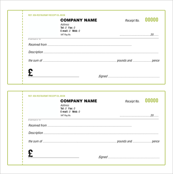 Receipt Book Template 17+ Free Sample, Example, Format Download 