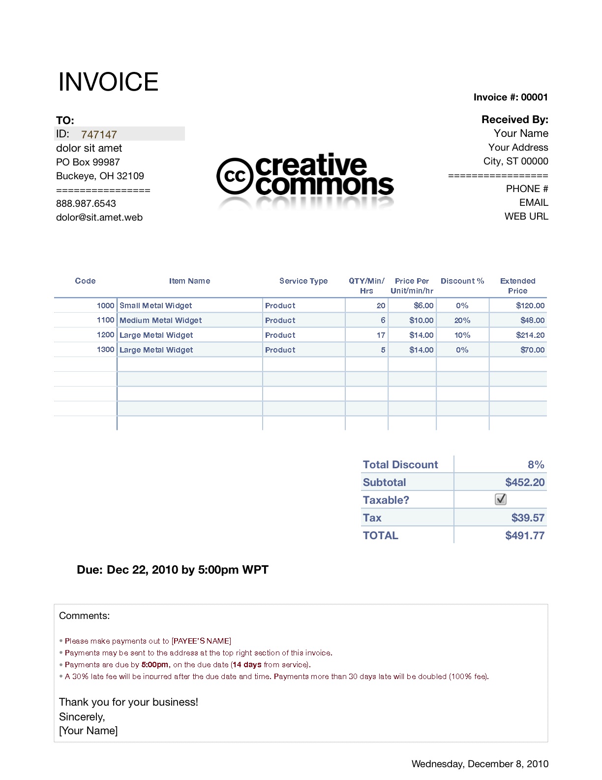 Download Invoice Template Css | rabitah.net