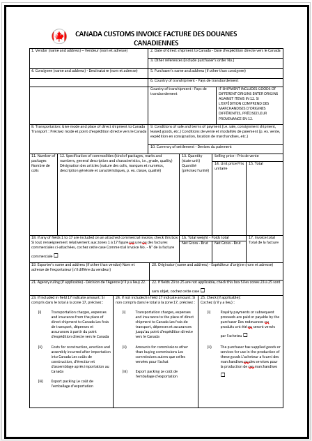 Canadian Invoice Template | Free Invoice Templates