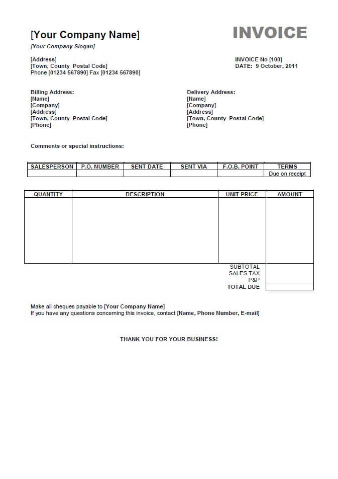 Free Invoice Template Downloads | Free Invoice Template Download Free Invoice Template Downloads | Free Invoice Template Download