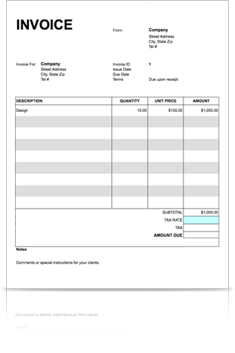 Invoice Sample Doc Invoice Template For Google Docs Harvest 