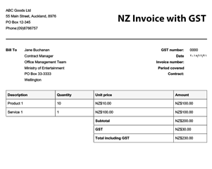 Gst Invoice Template Nz | invoice sample template Gst Invoice Template Nz | invoice sample template