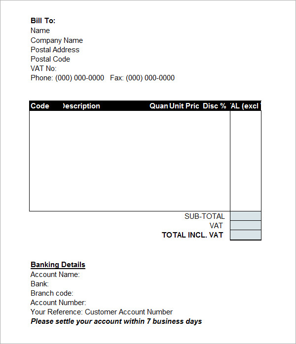 Invoice Template Word Doc | invoice example
