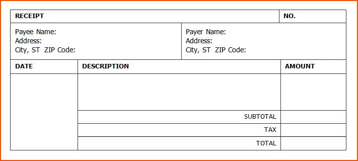 Receipt Templates | MS Office Guru