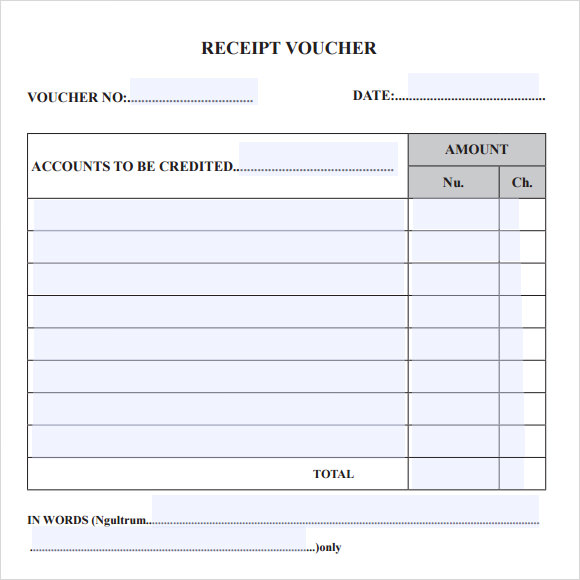 Sample Receipt Voucher Template 8+ Download Free Documents in 