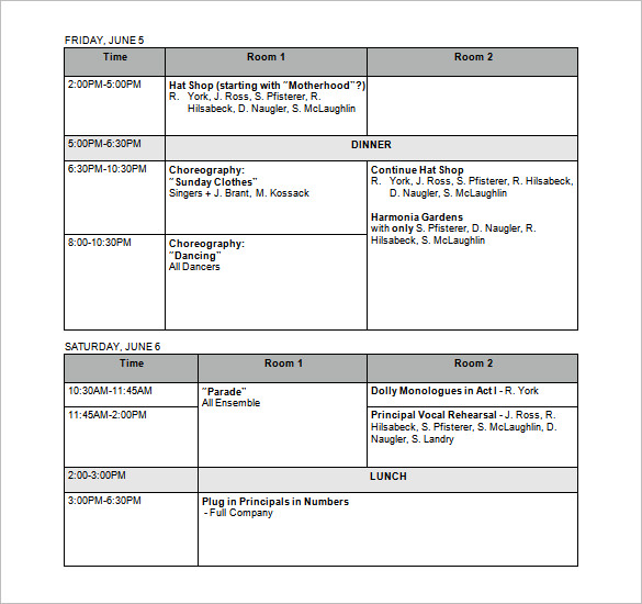 Stage Management Templates HeadsetChatter.com