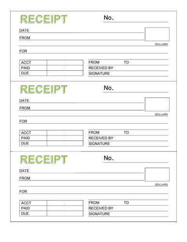 10 Free Rent Receipt Templates