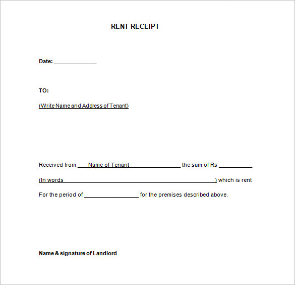 Rental Receipt Template 36+ Free Word, Excel, PDF Documents Rental Receipt Template 36+ Free Word, Excel, PDF Documents