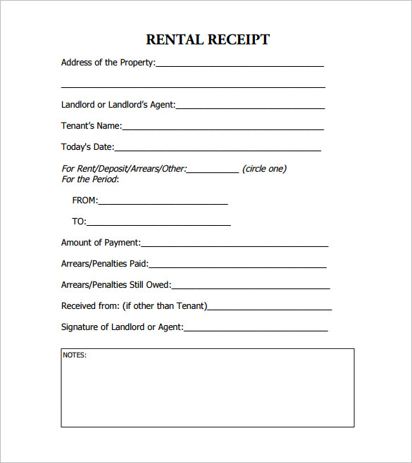 Rental Receipt Template 36+ Free Word, Excel, PDF Documents 