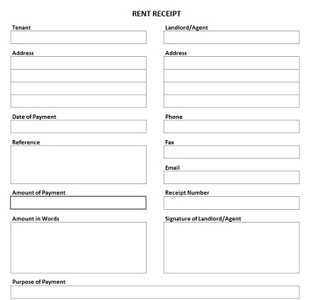 6 Free Rent Receipt Templates Excel PDF Formats
