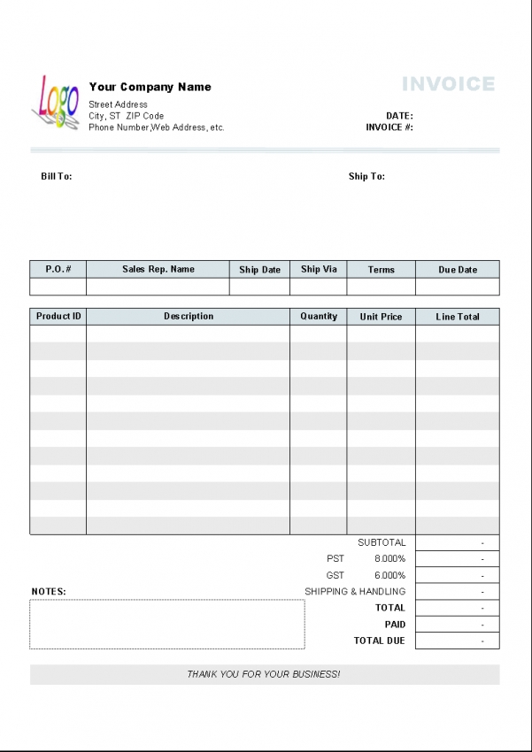 Retail Invoice Template | invoice sample template