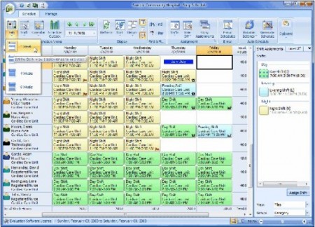 Employee Scheduling Example: 24/7, 8 hr rotating shifts, employees Employee Scheduling Example: 24/7, 8 hr rotating shifts, employees