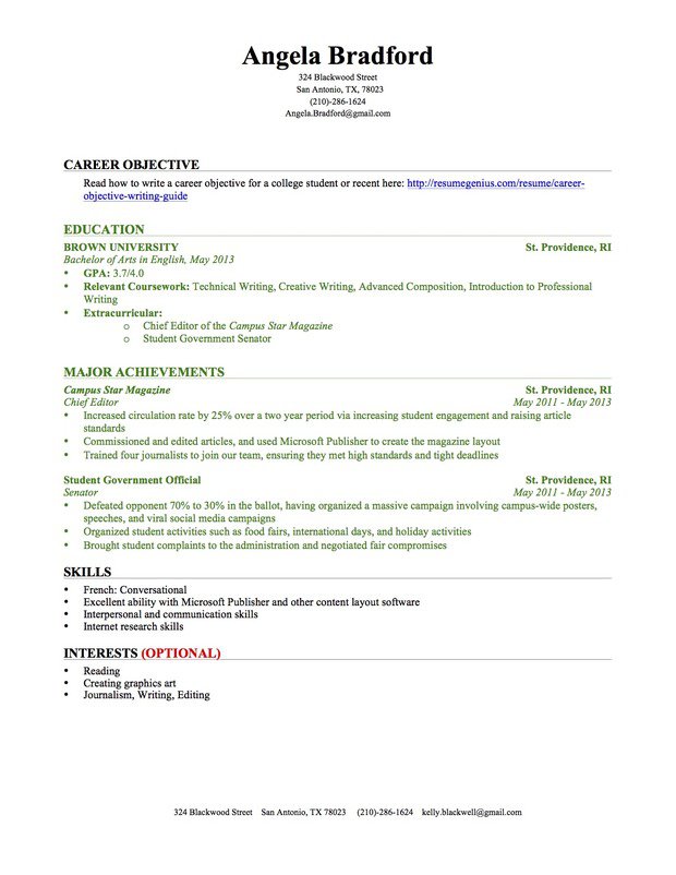 College Sample Resume | Free Resume Example And Writing Download College Sample Resume | Free Resume Example And Writing Download