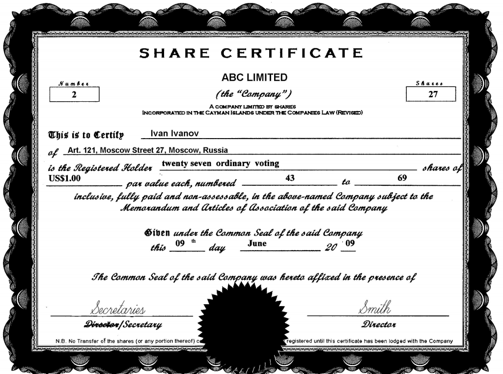 13 Share/Stock Certificate Templates Excel PDF Formats 13 Share/Stock Certificate Templates Excel PDF Formats