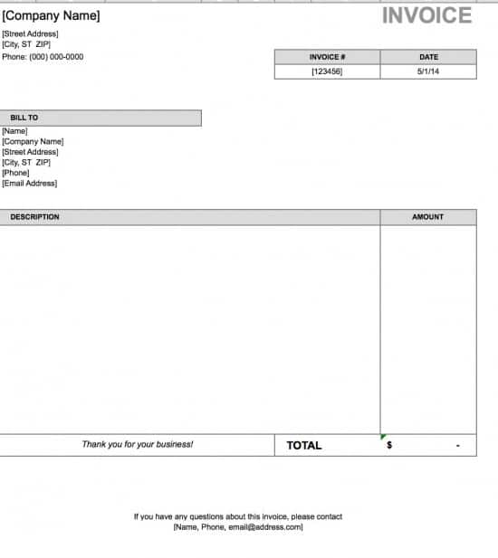 Basic Invoice Template Basic Invoice Template