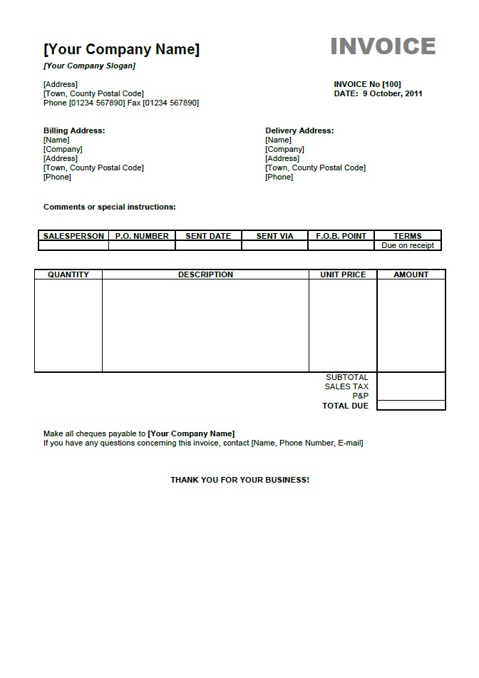 Free Simple Basic Invoice Template | Excel | PDF | Word (.doc) Free Simple Basic Invoice Template | Excel | PDF | Word (.doc)