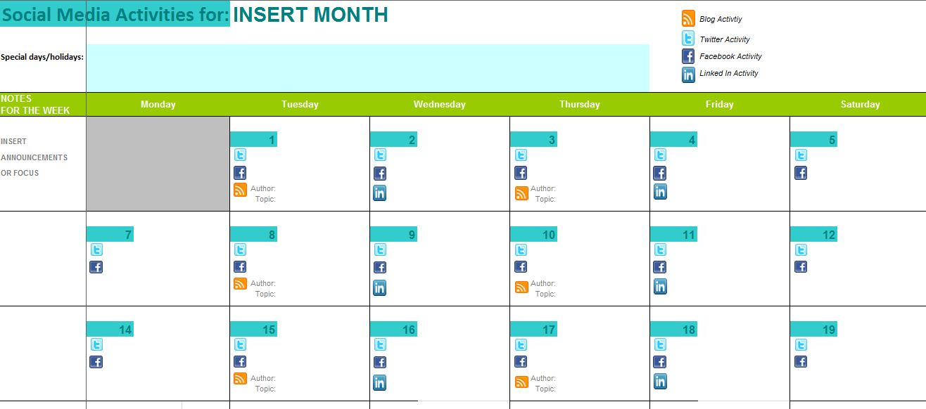 The Best Content and Social Media Calendar Templates Solo PR Pro The Best Content and Social Media Calendar Templates Solo PR Pro