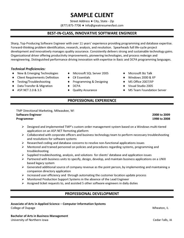 Software Engineer Resume Template for Microsoft Word | LiveCareer Software Engineer Resume Template for Microsoft Word | LiveCareer