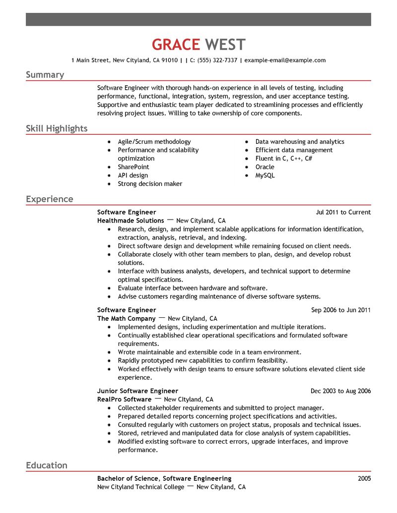 Click Here to Download this Software Developer Resume Template 