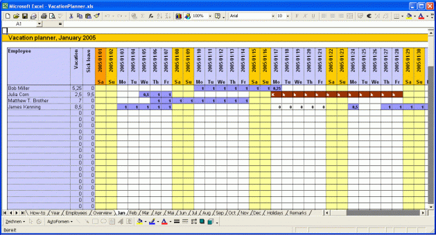 8+ Holiday Planner Templates Excel Templates