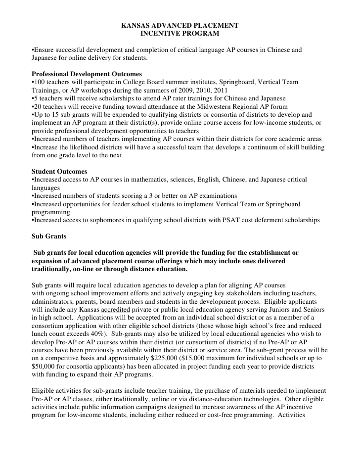 Sample letter ap program initiative Sample letter ap program initiative