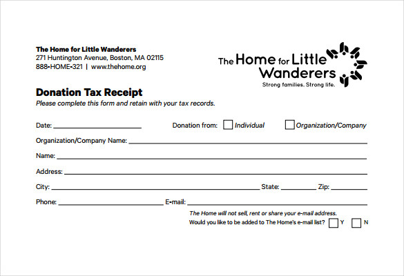 Donation Receipt Template 12+ Free Word, Excel, PDF Format 