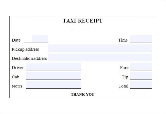 Taxi Receipt Template 16+ Free Word, Excel, PDF Format Download 