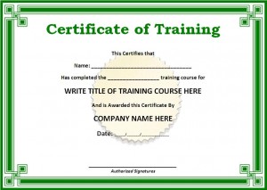 Training Certificate Template PDF | Blank Certificates Training Certificate Template PDF | Blank Certificates