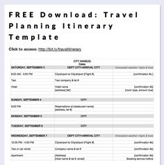 The 25+ Best Travel Itinerary Template Ideas On Pinterest | Travel 