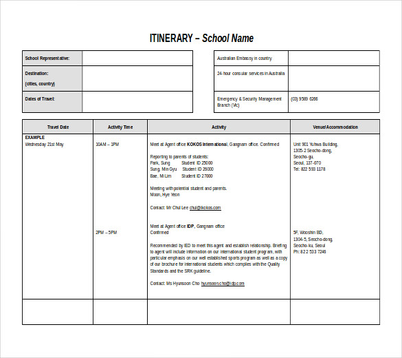 13+ Itinerary Templates Free Microsoft Word Documents Download 13+ Itinerary Templates Free Microsoft Word Documents Download