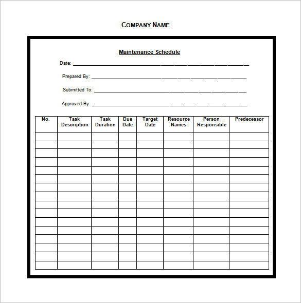 Free Vehicle Maintenance Log Template for Excel