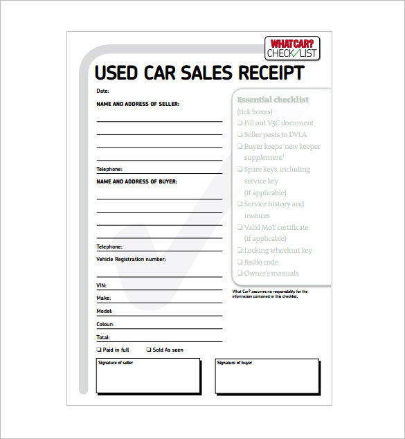 Vehicle Sale Invoice Template | Free Business Template