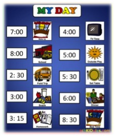 Daily Visual Schedule for Kids Free Printable | Visual schedules 