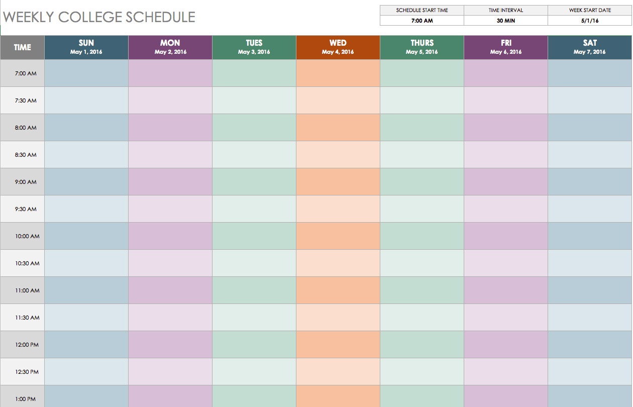 online class schedule creator