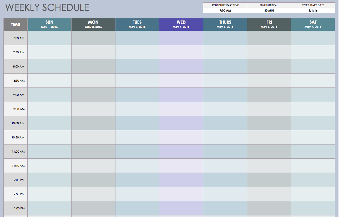 Free Employee and Shift Schedule Templates