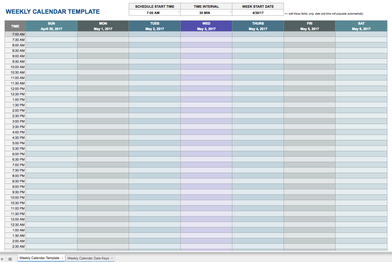 Schedule Template Google Docs | schedule template free