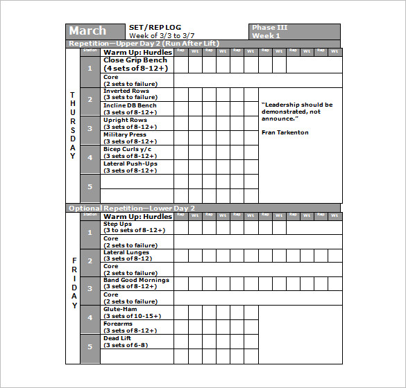 Workout Template Excel | calendar template excel Workout Template Excel | calendar template excel