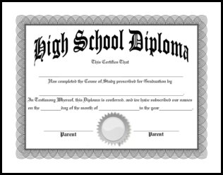 Free Homeschool Diplomas Template