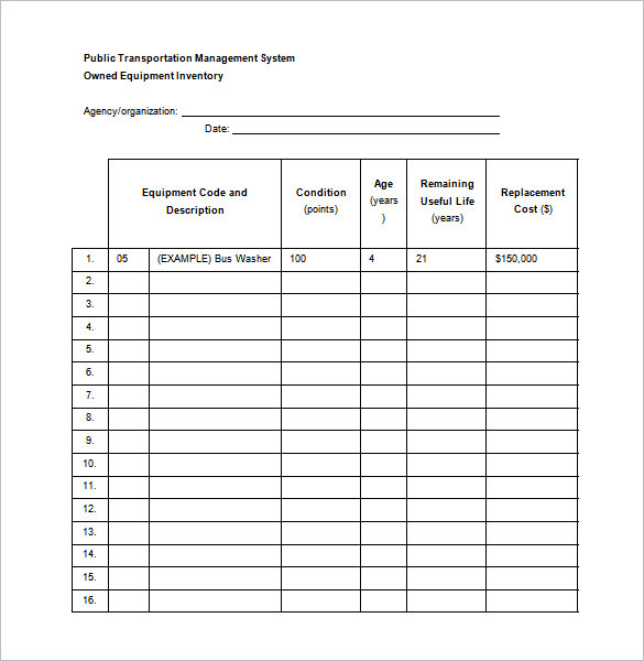 Maintenance Schedule Template | Free Word Templates