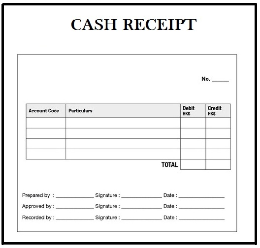 Cash Receipt Template Word Doc | printable receipt template