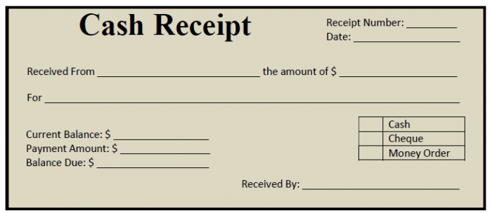 cash receipt template word doc printable receipt template