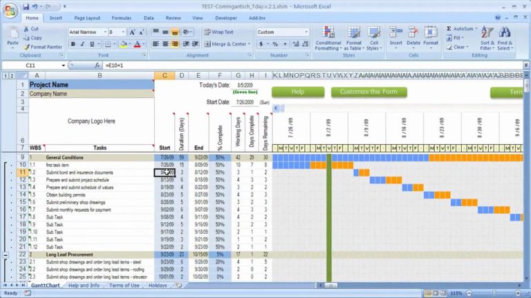 free construction gantt chart template month excel free construction gantt chart template month excel