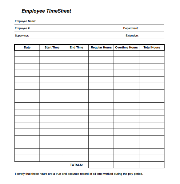Daily Work Sheet For Employee – printable receipt template