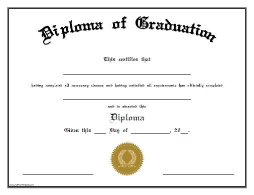 Preschool Diploma Printable