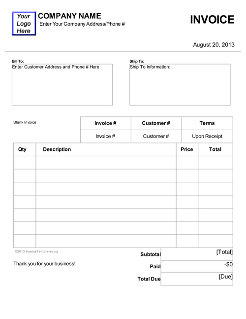 garage receipt template printable receipt template