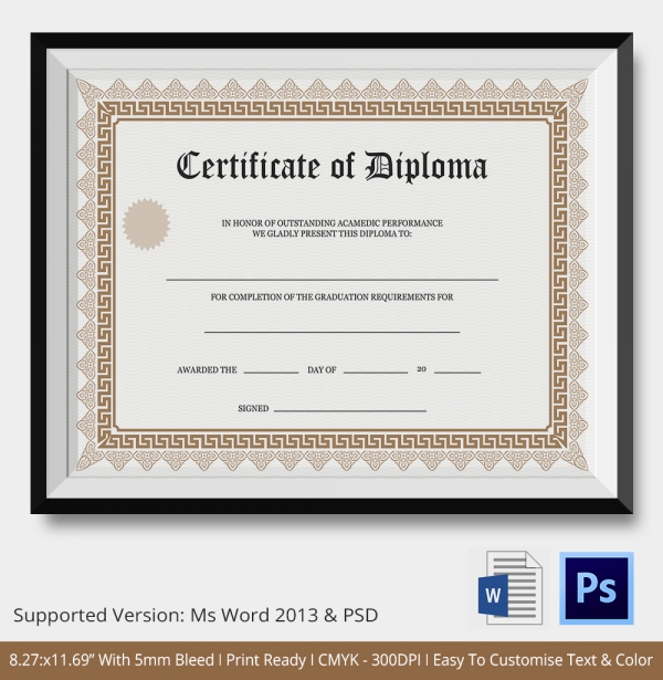 Ged Certificate Template Download Printable Receipt Template