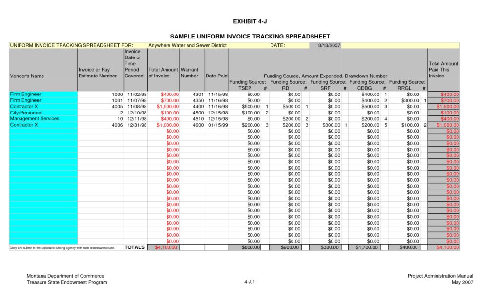 Invoice Tracking Template Excel
