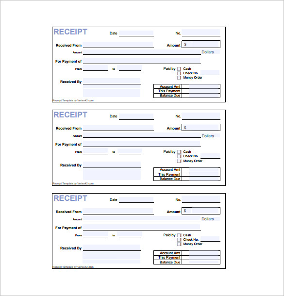 Printable Receipt Template Word – printable receipt template