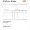 Proforma Invoice Template Word