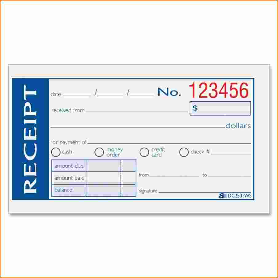 Free Printable Receipt Book Template